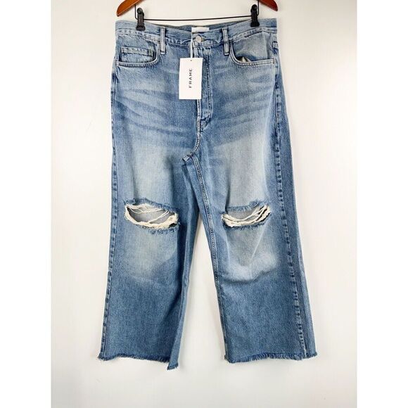 New FRAME Le Low Baggy Wide Legin River Women’s Size 31 - Picture 6 of 11